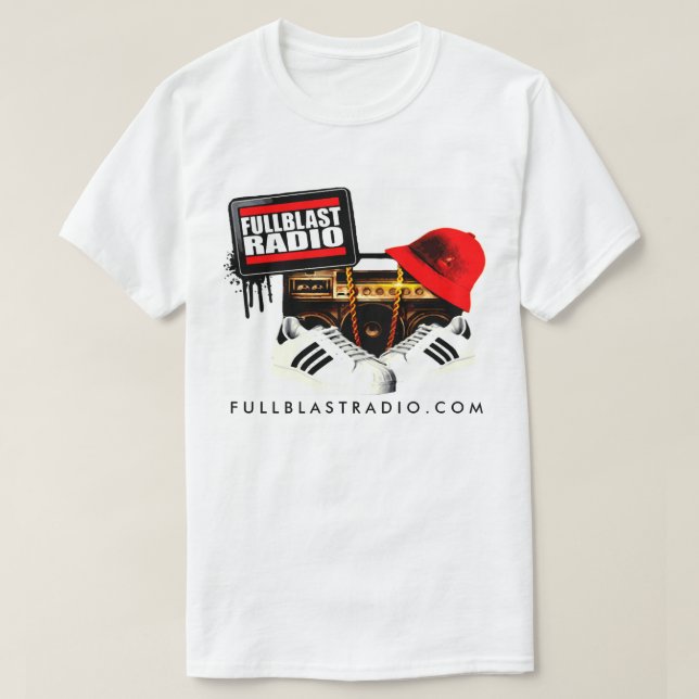 T-SHIRT CHEMISE PAR RADIO DE LOGO DE VIEILLE ÉCOLE DE (Design devant)