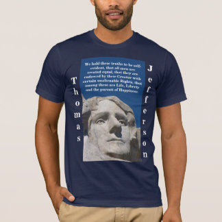 T-shirt Chemise patriotique de Thomas Jefferson (obscurité