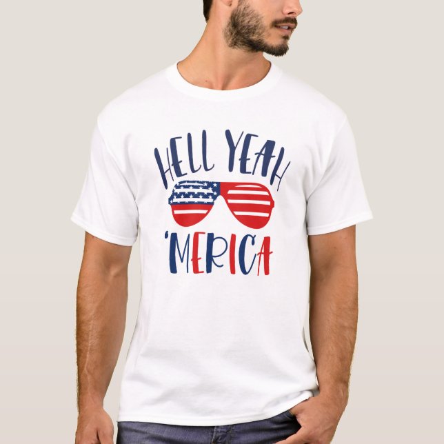 T-shirt Chemise patriotique 'Shout Out to America' - USA P (Devant)