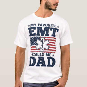 T-shirt Chemise Patriotique Vintage Mon EMT Préféré M'appe