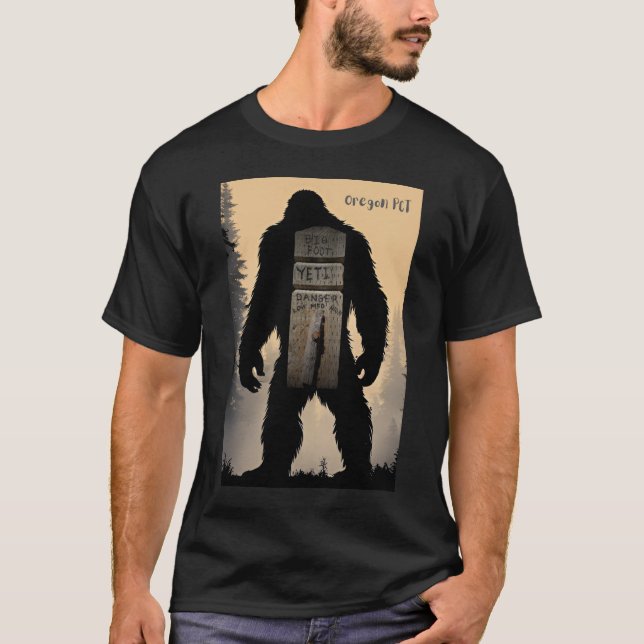 T-shirt Chemise PCT Oregon Bigfoot Danger Meter (Devant)