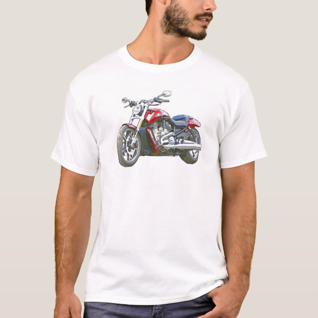 T-shirt Chemise peinte à la main de brosse d'art de Harley (Devant)