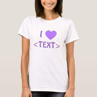 T-shirt Chemise personnalisable 0006 de coeur d'I