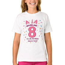 Chemise personnalisée 8e anniversaire pour les fil
