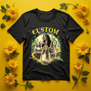 T-shirt Chemise personnalisée avec cadre floral