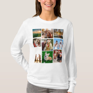T-shirt Chemise personnalisée avec collage de photos, 9 ph