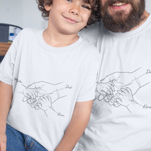 T-shirt Chemise personnalisée avec dessin au trait de papa