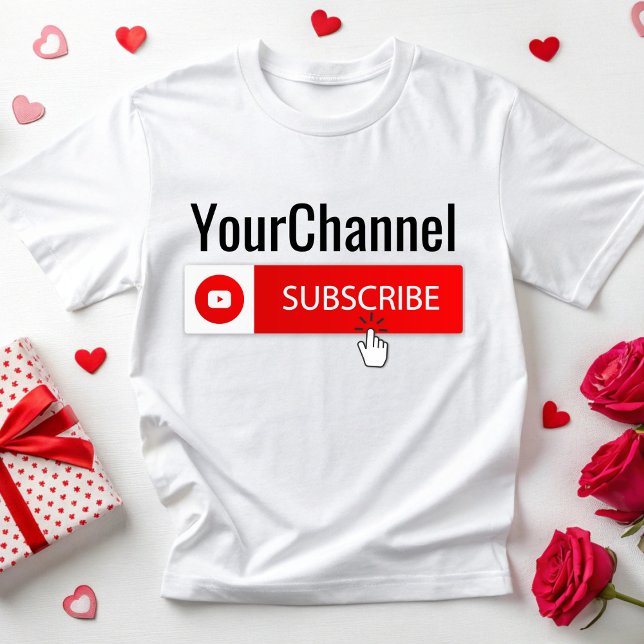 T-shirt Chemise Personnalisée Avec Votre Nom De Canal Yout (Créateur téléchargé)