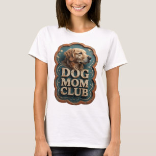 T-shirt Chemise personnalisée Chic Gold DOG MOM CLUB