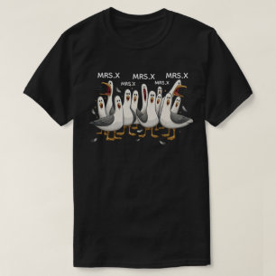 T-shirt Chemise personnalisée de professeur aux mouettes, 
