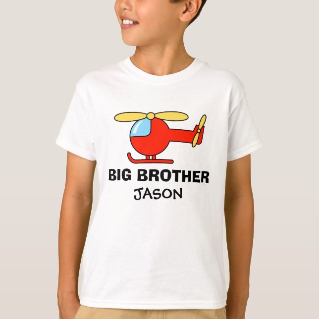 T-shirt Chemise personnalisée d'hélicoptère de frère pour (Devant)