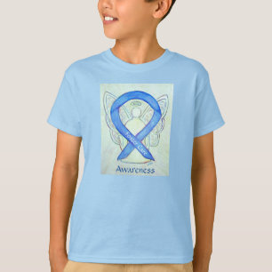 T-shirt Chemise personnalisée en ruban bleu pour la sensib