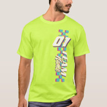 Chemise personnalisée équipe de course numéro Rétr