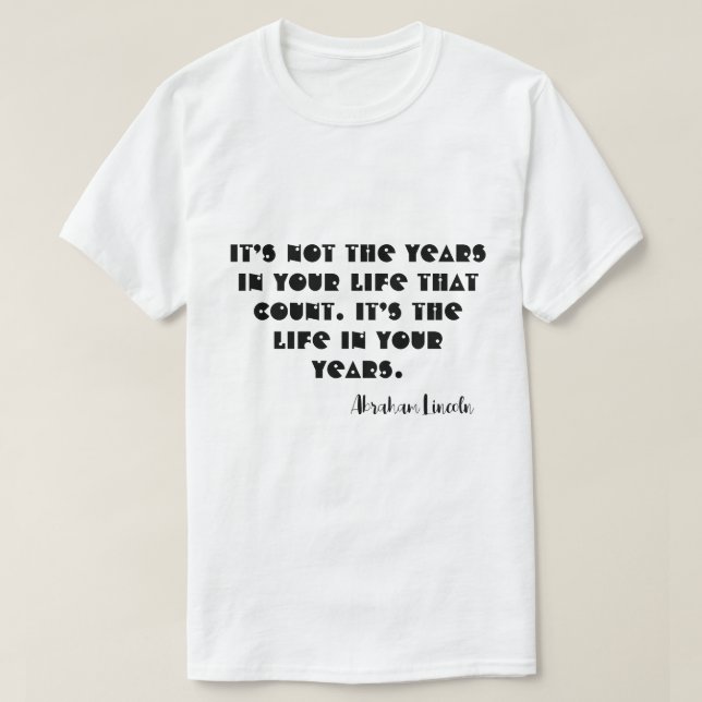 T-shirt Chemise personnalisée mot Abraham Lincoln (Design devant)
