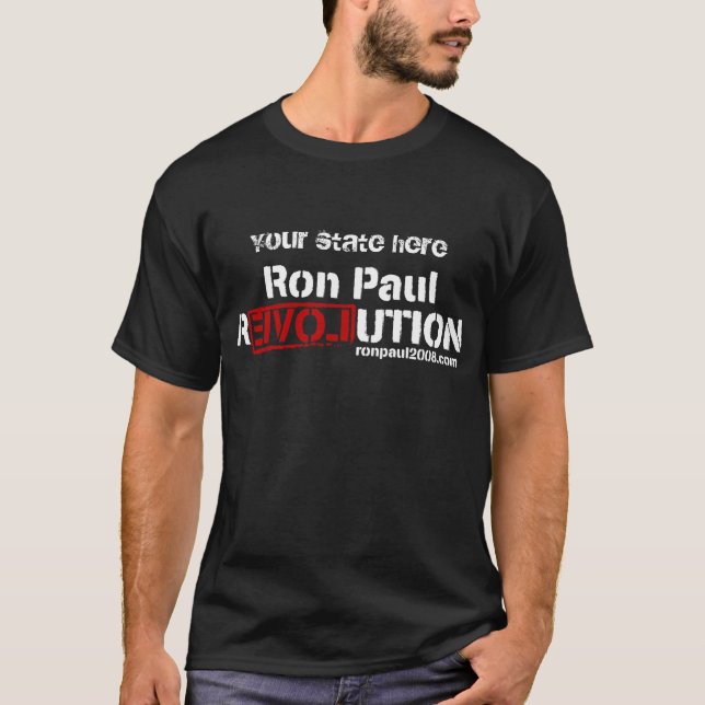 T-shirt Chemise personnalisée par révolution de Ron Paul (Devant)