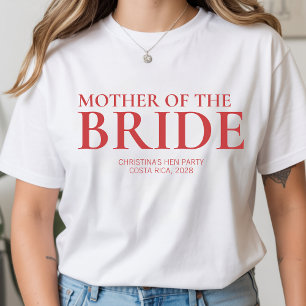 T-shirt Chemise personnalisée pour la mère de la mariée po