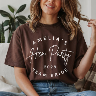 T-shirt Chemise personnalisée pour l'équipe de la mariée C