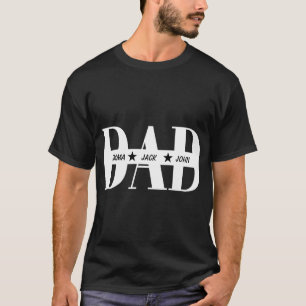 T-shirt Chemise personnalisée pour papa avec les noms des