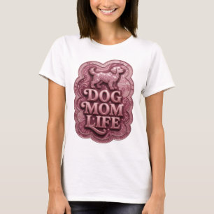 T-shirt Chemise personnalisée Statement Rose MAMAN CHIEN V