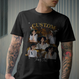 T-shirt Chemise personnalisée style rap vintage avec photo