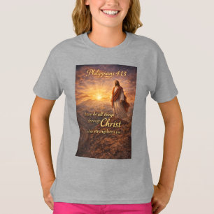 T-shirt Chemise Philippiens 4:13 pour fille chrétienne