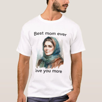 T-shirt chemise photo et texte pour maman