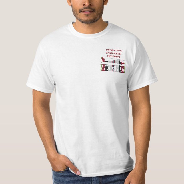 T-shirt Chemise pilote du vétérinaire AH-64 Apache de (Devant)