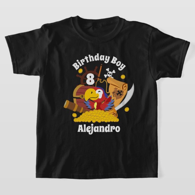 T-shirt Chemise Pirate Birthday Boy (Poser)