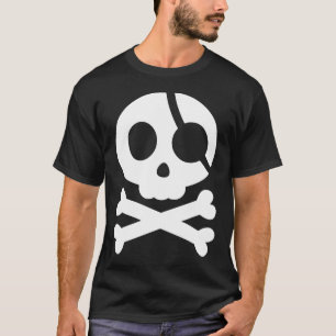 T-shirt Chemise pirate du crâne et des os croisés
