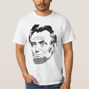T-shirt Chemise - Portrait d'Abe Lincoln s'estompant en gr
