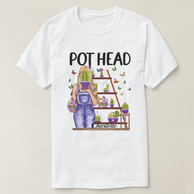 T-shirt Chemise Pot Personnalisée RD, Cadeau Anniversaire (Design devant)