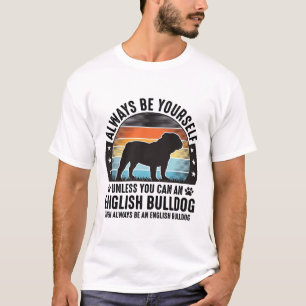 T-shirt Chemise pour amateur de Bulldog anglais vintage co