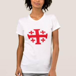 T-shirt Chemise pour femme Templar Crusader Jerusalem Cros
