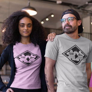 T-shirt Chemise pour femmes à cadre noir Board Game Duo