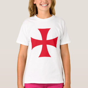 T-shirt Chemise pour fille à croix templière
