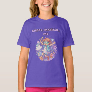T-shirt chemise pour filles pastel artsy fun