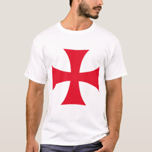 T-shirt Chemise pour hommes Templier Croix Croisé Chrétien