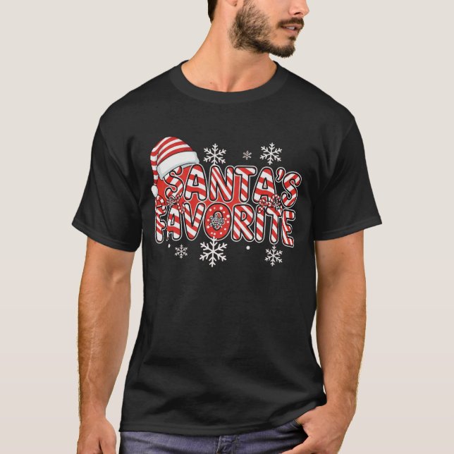 T-shirt Chemise préférée de père Noël | Drôle Noël Tee | H (Devant)