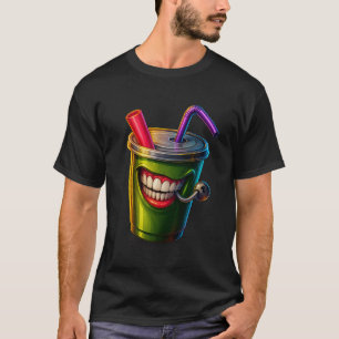 T-shirt Chemise Psycho Drink Cup – Street Art de Bande Des