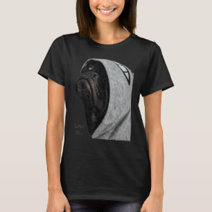 T-shirt Chemise Pug Noir Femmes Hommes Pug Maman Papa Vie