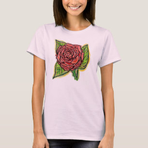 T-shirt Chemise Red Rose