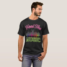 Chemise « Ressentez la musique – Foule de fête vib