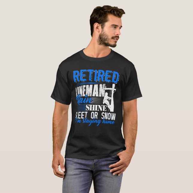T-shirt Chemise retirée de monteur de lignes (Devant entier)