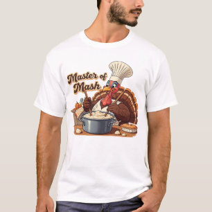 T-shirt Chemise Rétro Chef Dinde Thanksgiving Classique T-