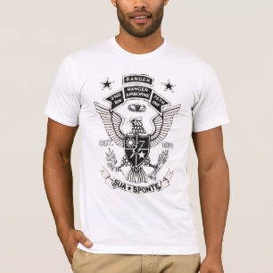 T-shirt Chemise rétro du 2e bataillon des Rangers (blanc)