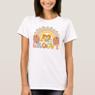 T-shirt Chemise Rétro Fleur de Pouvoir Reste Groovy