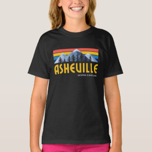 T-shirt Chemise Rétro Vintage Montagnes d'Asheville