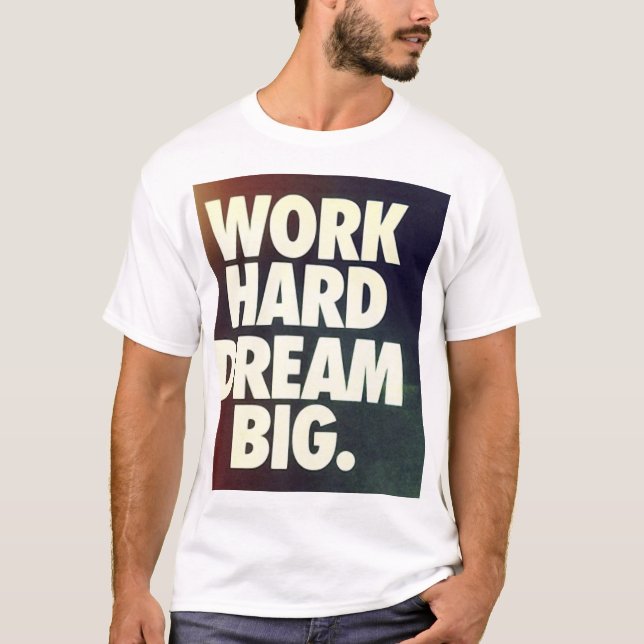 T-shirt chemise rêveuse dure de travail grande (Devant)
