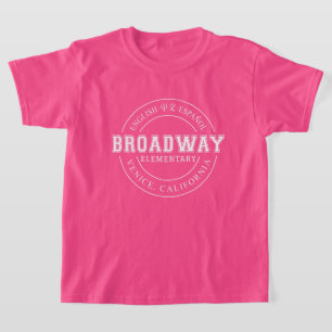 T-shirt Chemise ronde pour enfants de l'école primaire de 