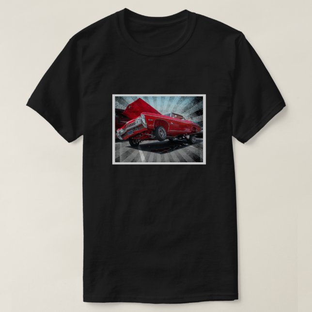 T-shirt Chemise rouge de classique de Lowrider de (Design devant)